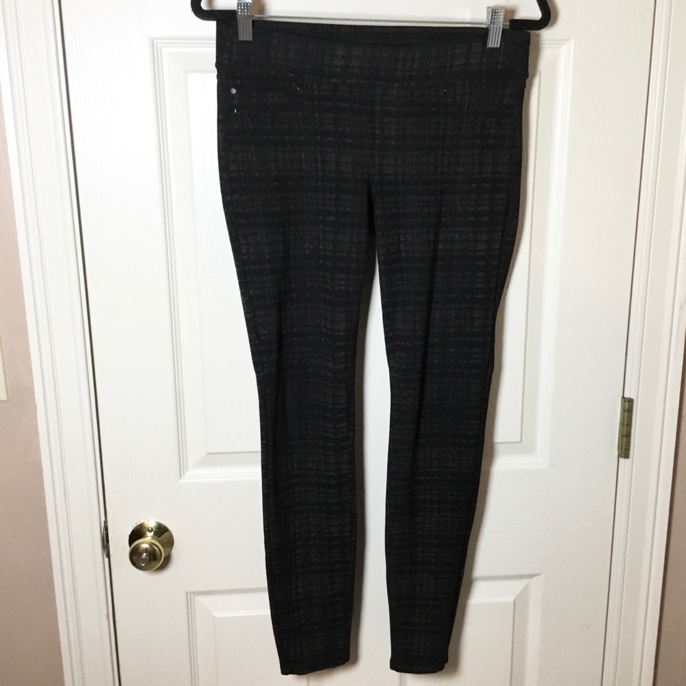 Liverpool Black & Brown Plaid Pull-On Legging Pants - 4/27